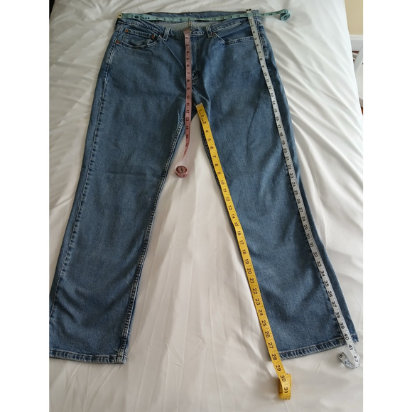 Levis 514 Jeans 36x30 Blue Light Wash Straight Leg Regular Comfortable Fit Denim - Picture 6 of 15